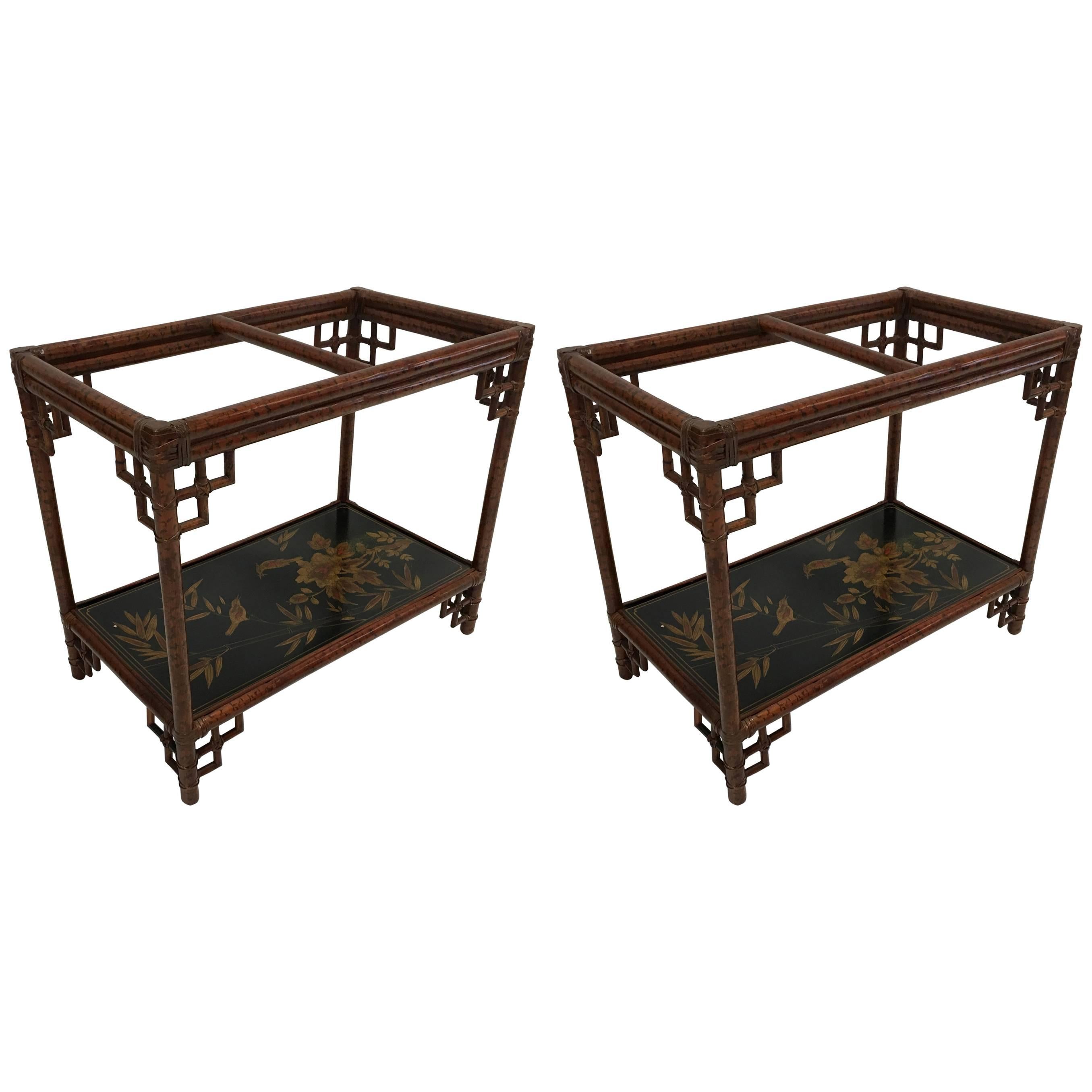 Pair of Chinoiserie Side Tables by Maitland-Smith