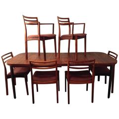 Classic Danish Modern Rosewood Dining Set in the Manner of Neils Møller