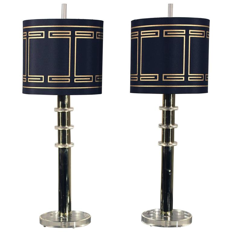 Modern Brass and Lucite Lamps For Sale at 1stdibs