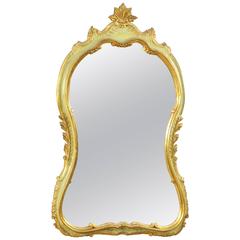 20th Century Venetian Lacquered and Gilded Mirror