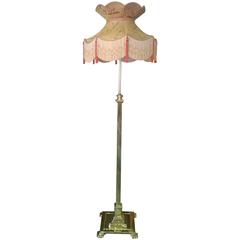 Edwardian Brass Adjustable Standard Lamp