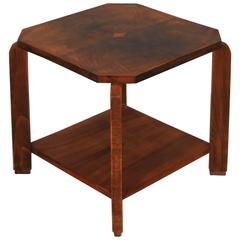 Classic French Art Deco Walnut Table