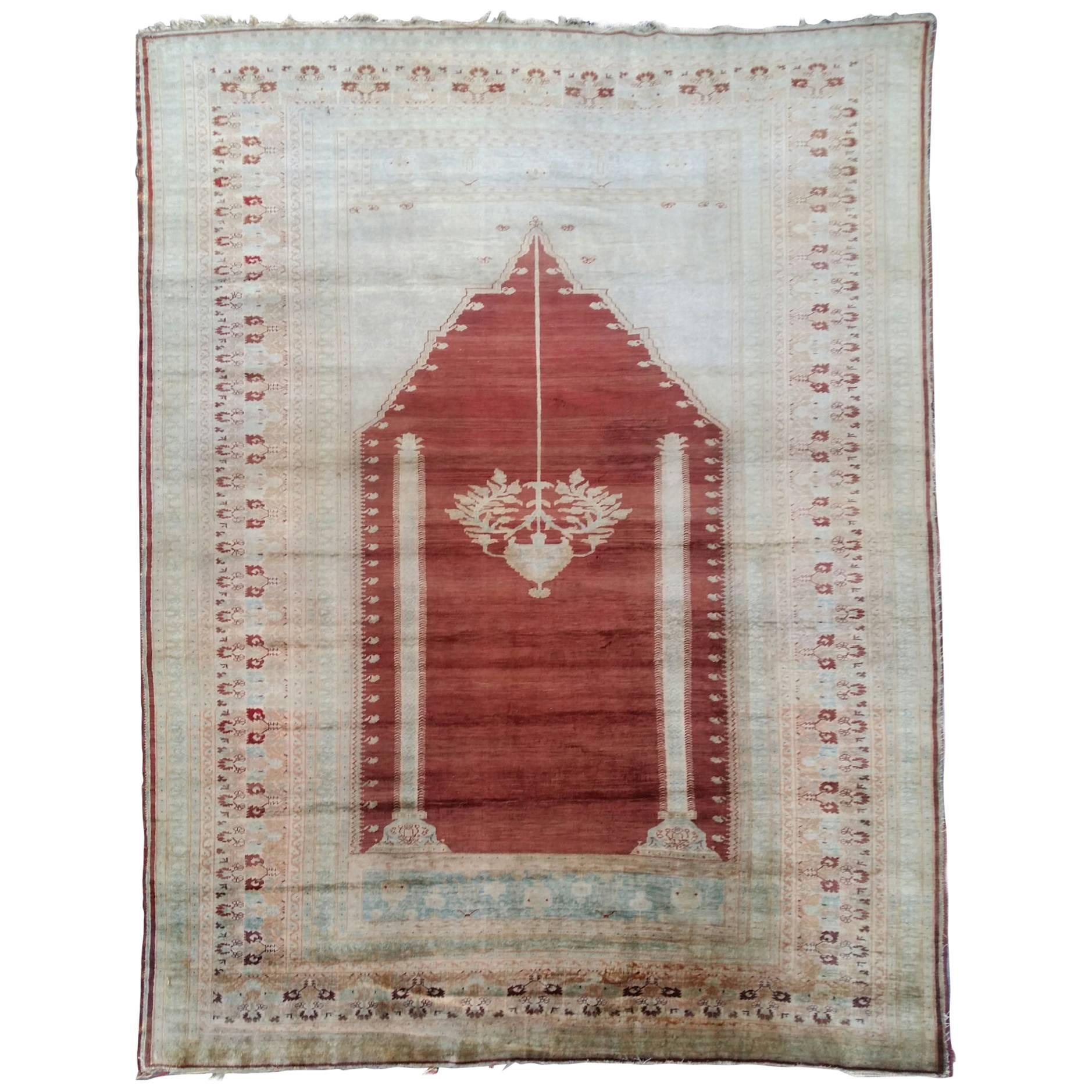 Antique Silk Tabriz For Sale
