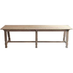 Late 19th Century Bleached Oak Site Table