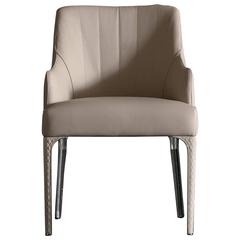 Prima Chair in Genuine Leather and Bronze Structure 9