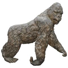 Lifesize Bronze Gorilla Statue Casting Animal Primate