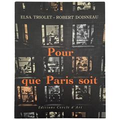 "Robert Doisneau & Elsa Troilet - Pour que Paris Soit" Book - 1956