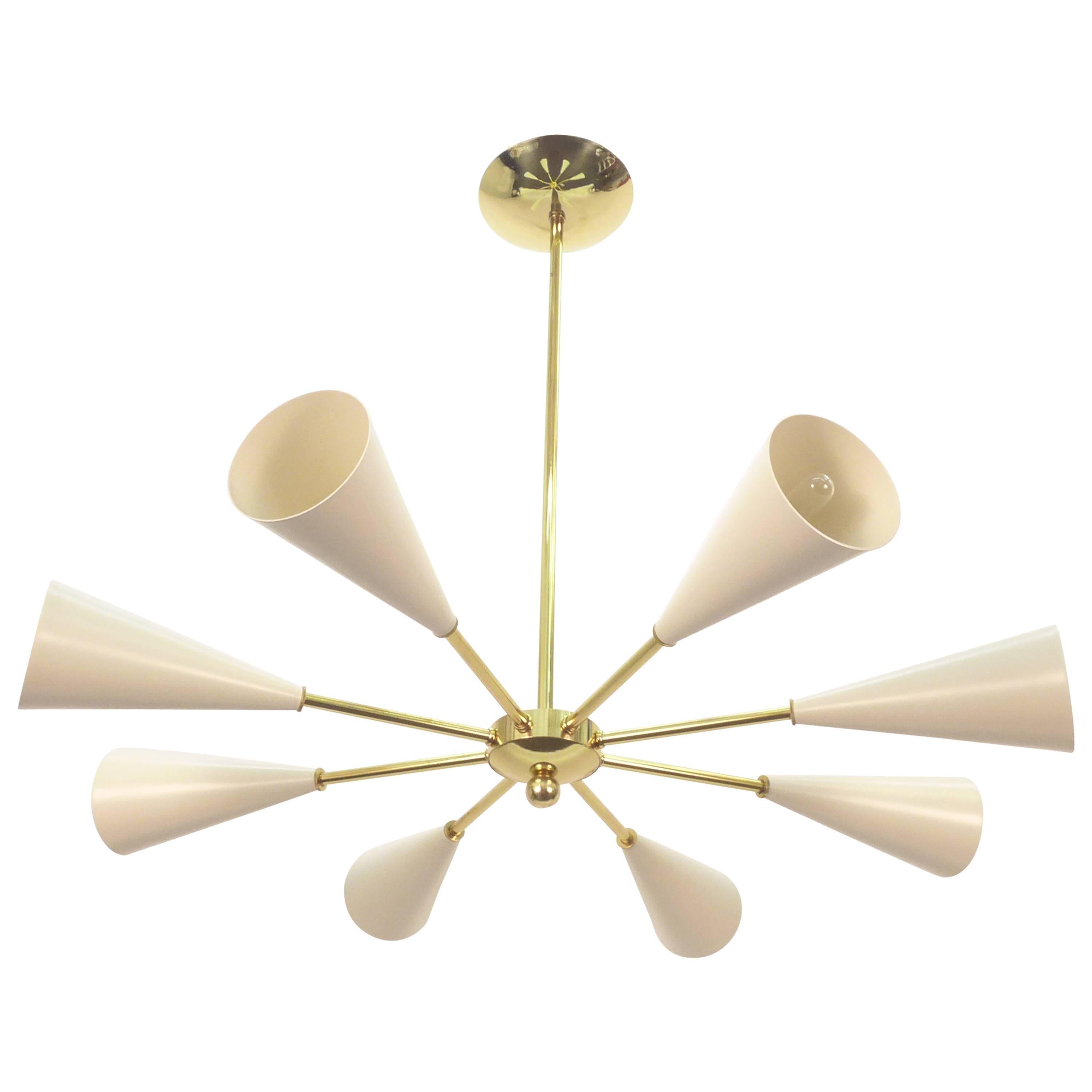 Conical Sputnik Chandelier Stilnovo Style