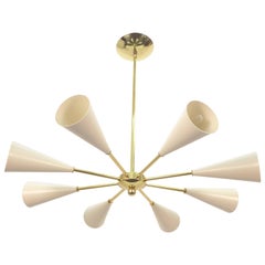 Lustre conique Spoutnik de style Stilnovo