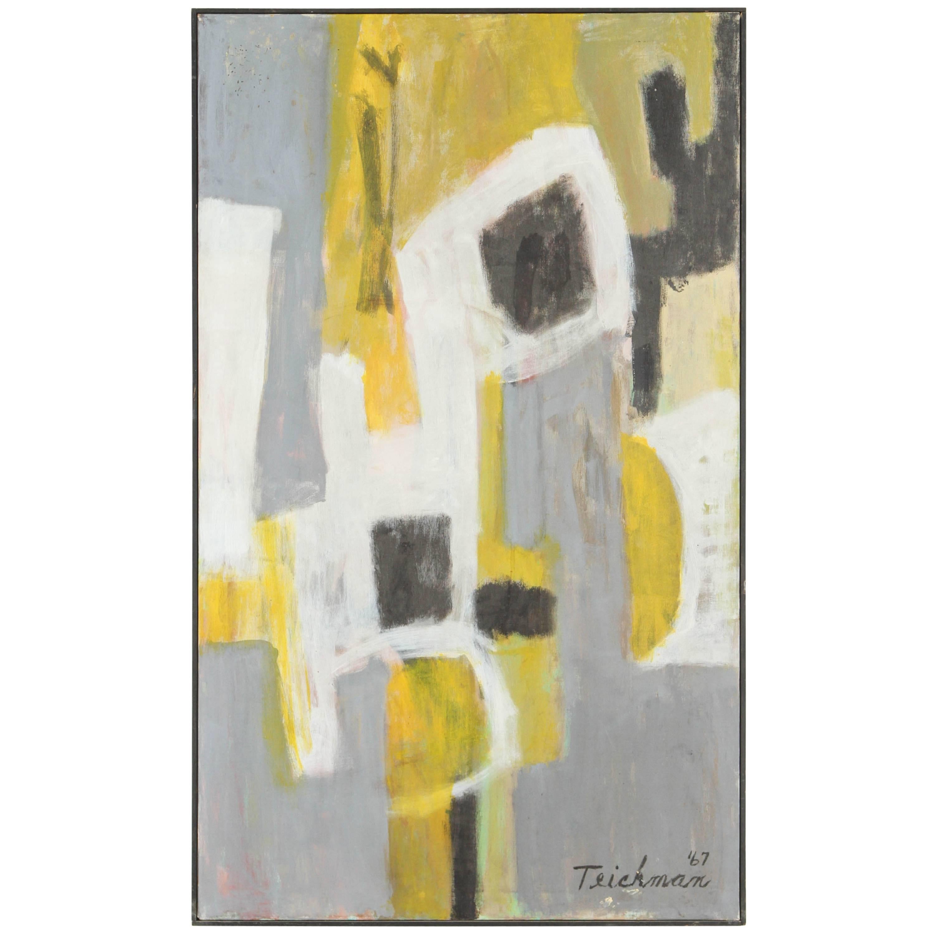 Large Abstract Oil Painting by Teichman de Stijl