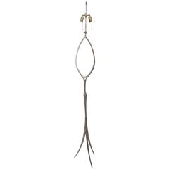 Charles et Fils Bronze with Silvered Finish Lady Floor Lamp
