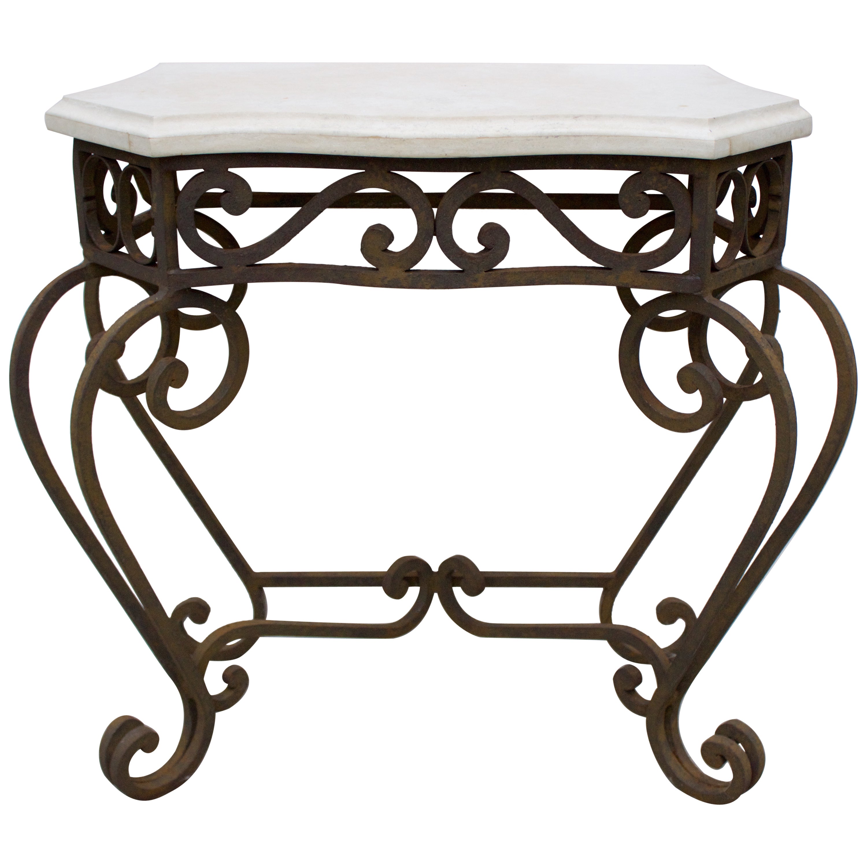 Black Iron Decorative Console Table For Sale at 1stDibs