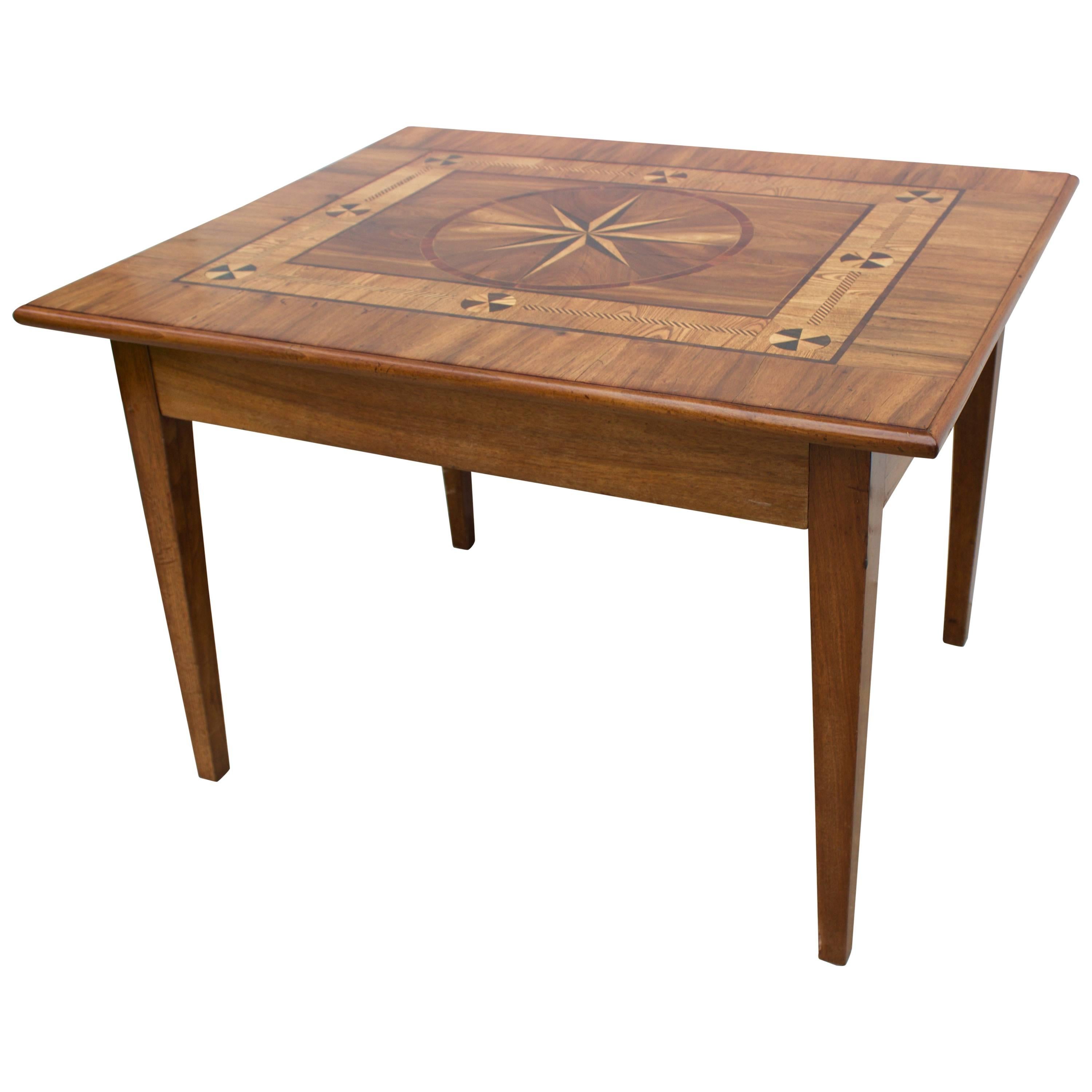 Continental Nautical Inlay Table  For Sale