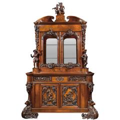 European 19th Century Dutch Bureau Bookcase