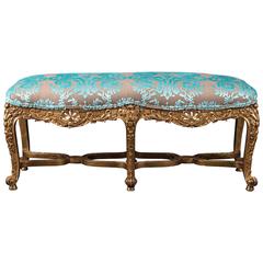 18th Century Louis XV Italian Giltwood Stool