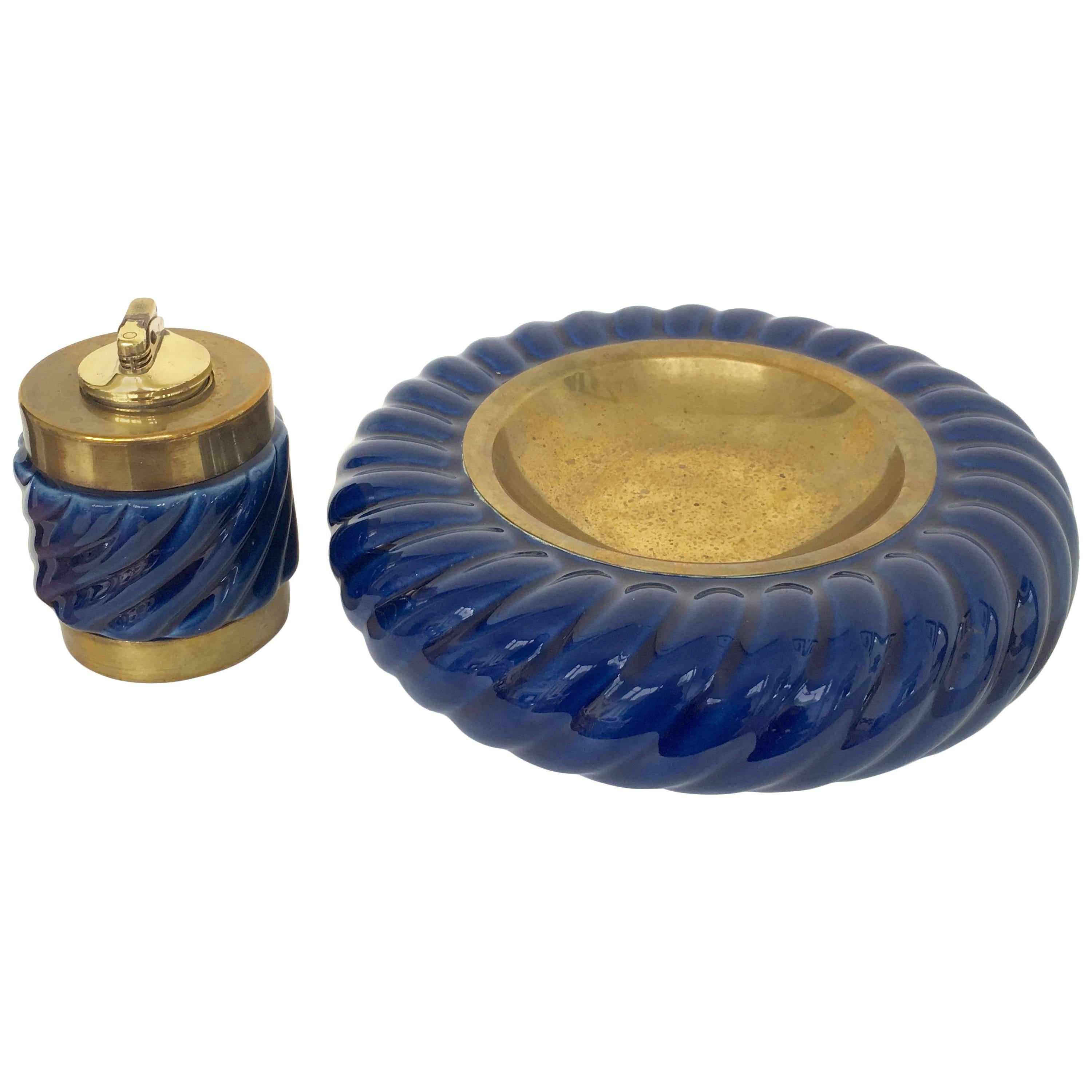 Set of Tommaso 'Tomasso' Barbi Ashtray and Lighter For Sale