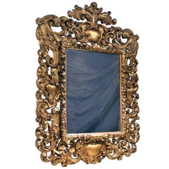 Impressive Late 19th Century Carved Giltwood Rococo Style Mirror