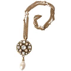 Vintage Chanel Necklace, Faux Pearl, Long and Impressive