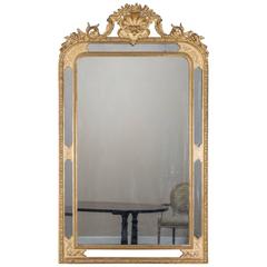 Antique French Pareclose Mirror Régence Style Cartouche, circa 1885