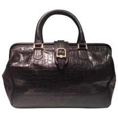 Fendi Embossed Crocodile Leather Doctors Handbag