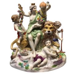 A Meissen Porcelain Group of Cybele Circa 1910