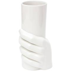 Italian Raymor Ceramic Hand Cylinder Vase