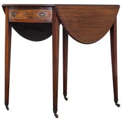 George III Antique English Mahogany Pembroke Table circa 1820