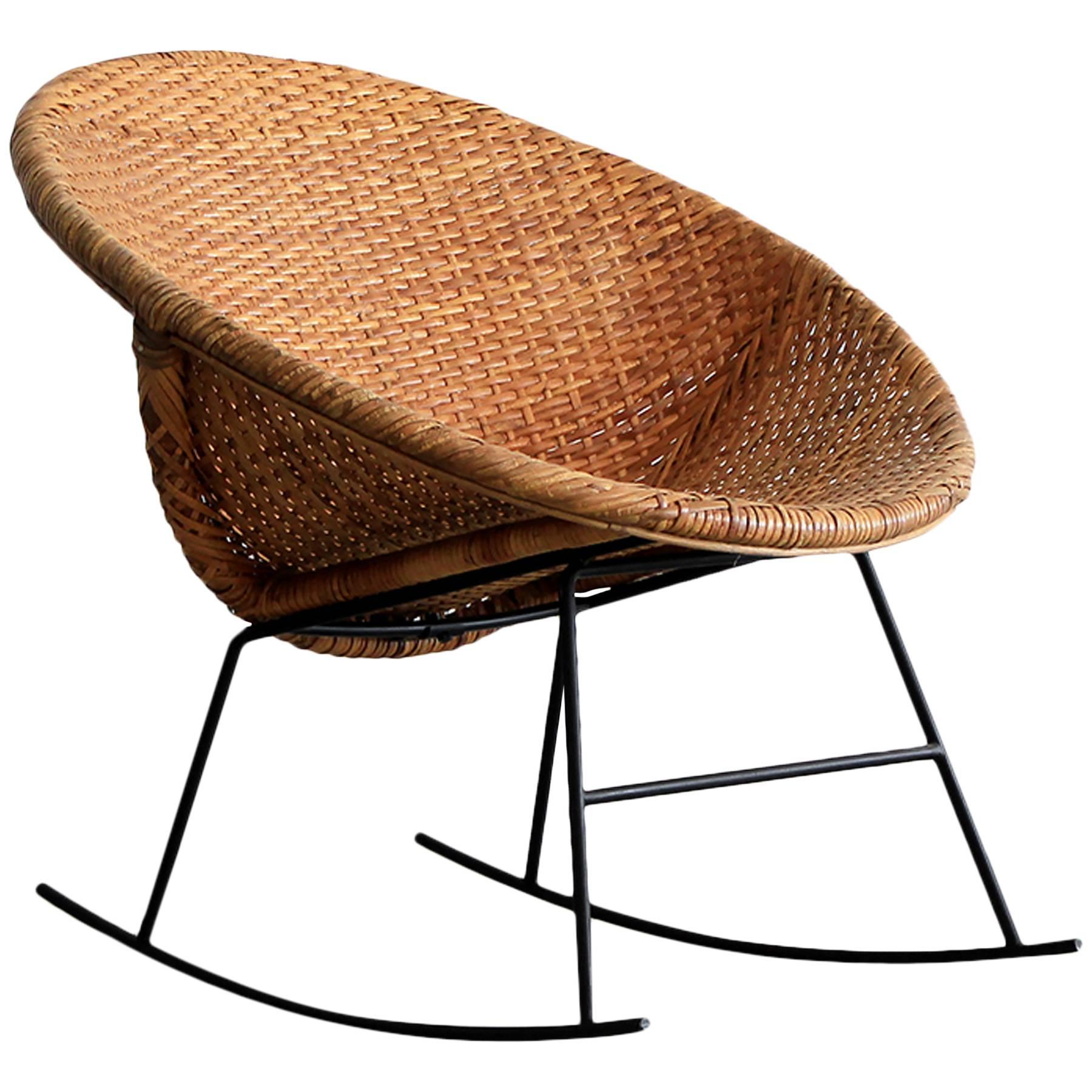 Woven Wicker Rocker
