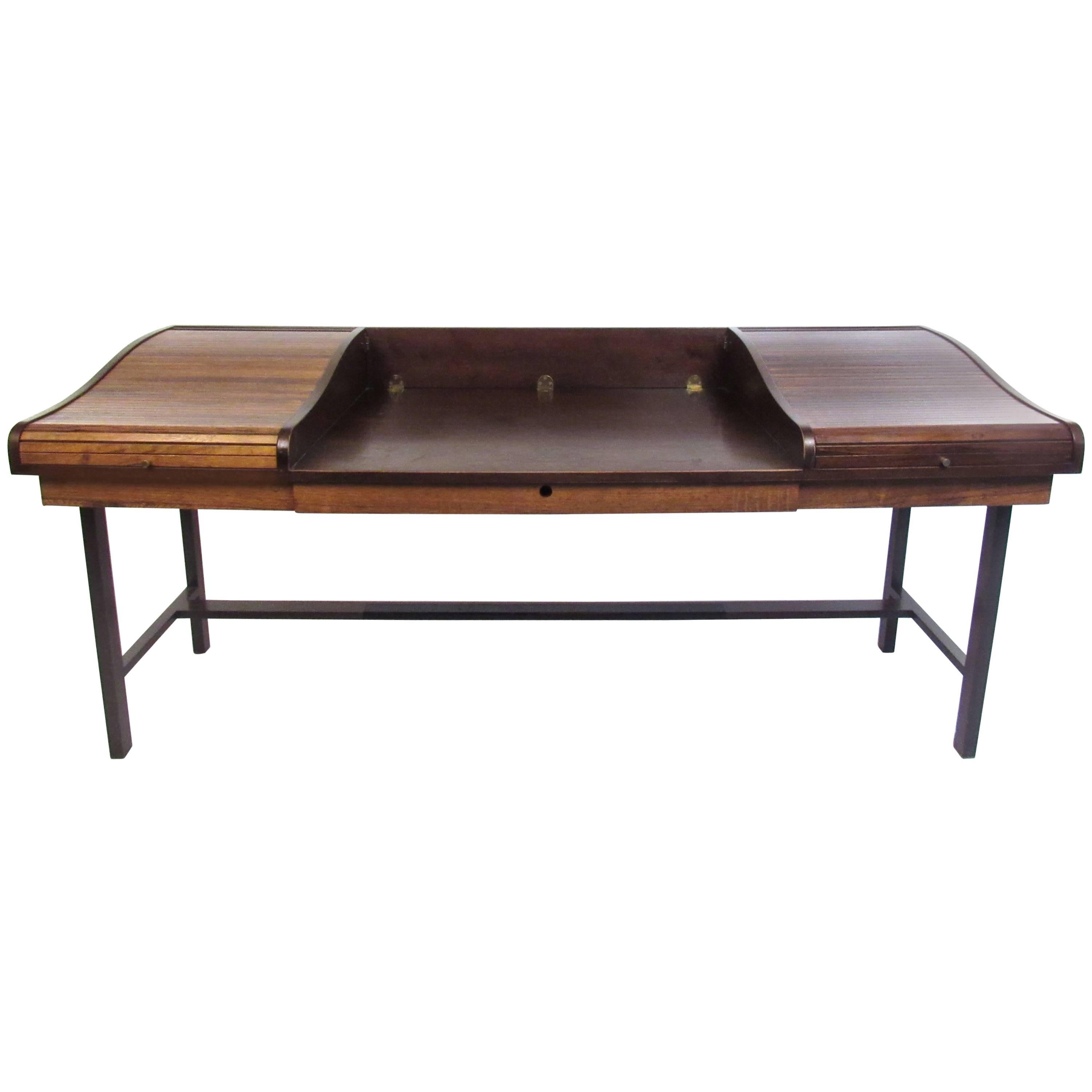 Edward Wormley Rosewood Roll-Top Desk for Dunbar