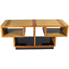 Italian Futurist Boxwood Console/Coffee Table