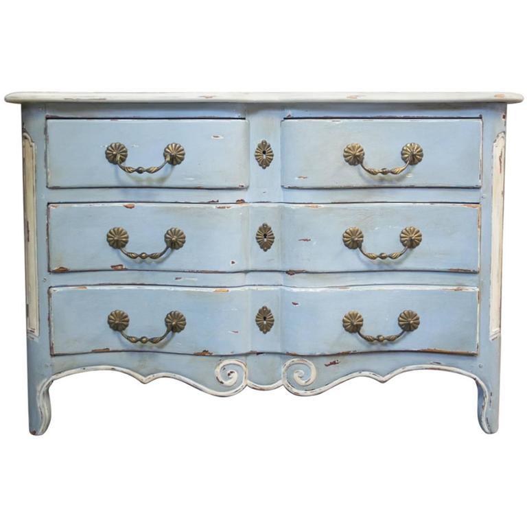 French Louis Xiv Style Grey Blue And White Chest Of Drawers At 1stdibs French Louis Xiv Style Grey Blue And White Chest Of Drawers For