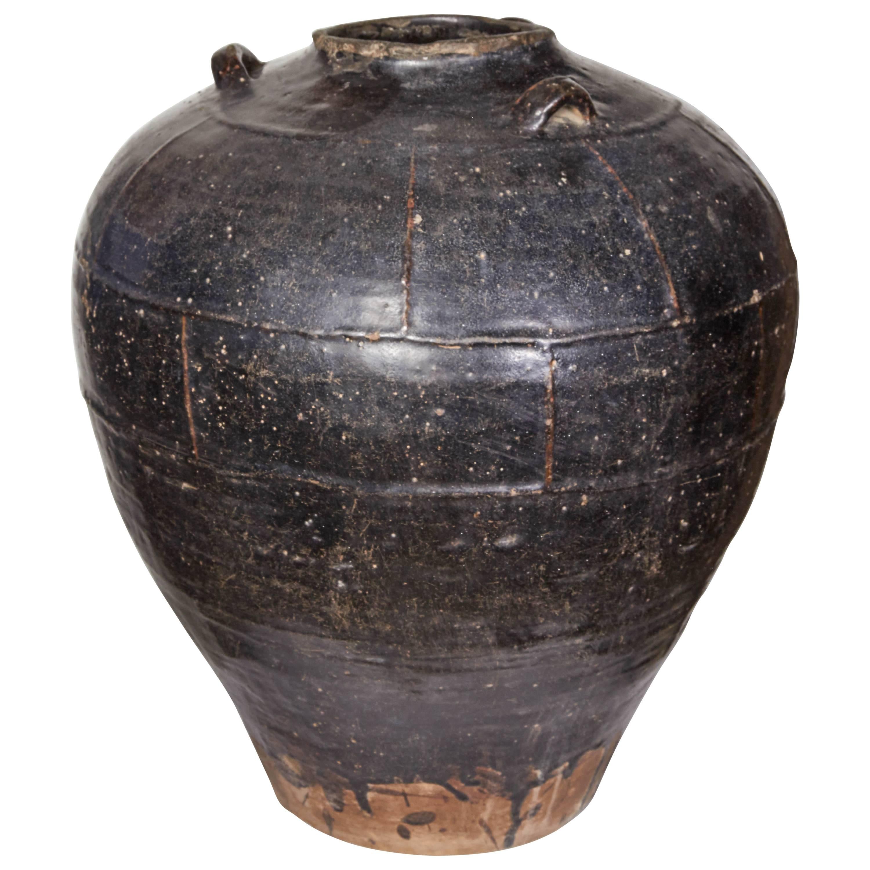 Best Black Glazed Pot for Sale on 1stDibs