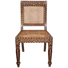 Armless Bone Inlaid Chair 11