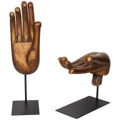 Golden Buddha Hand Sculptures 8