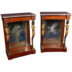 Pair of Regency Mahogany or Bronze Console Tables in the Manner of George Smith 9