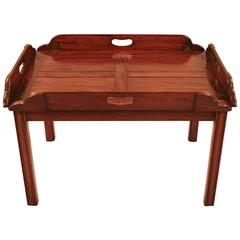 Antique Regency Mahogany Butler's Tray on Stand
