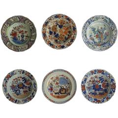 Rare, Georgian, MASON's Ironstone, Harlequin Set of SIX Soup Plates, circa 1815