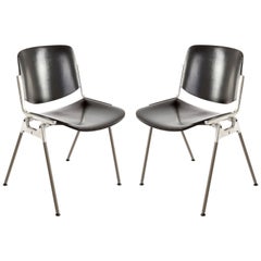 Pair of Italian Chairs Designed by Giancarlo Piretti for Castelli, 1960s