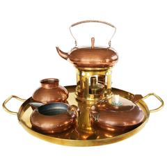 Jan Eisenloeffel, 1900, Complete Tea Set, Copper and Brass