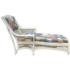Charming Antique Wicker Chaise Longue