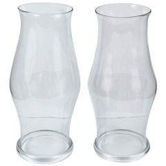 A Pair of English or American Handblown Hurricane Shades, 19th Century