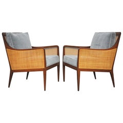 Cane Lounge Chairs by Milo Baughman for Directional