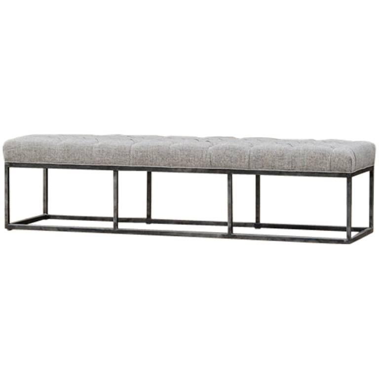 Industrial Upholstered Bench For Sale