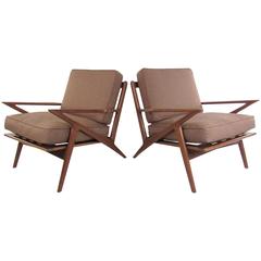 Pair of Mid-Century Poul Jensen Style Z Chairs