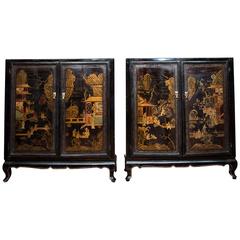 Elegant Pair of Chinese Cabinets 9