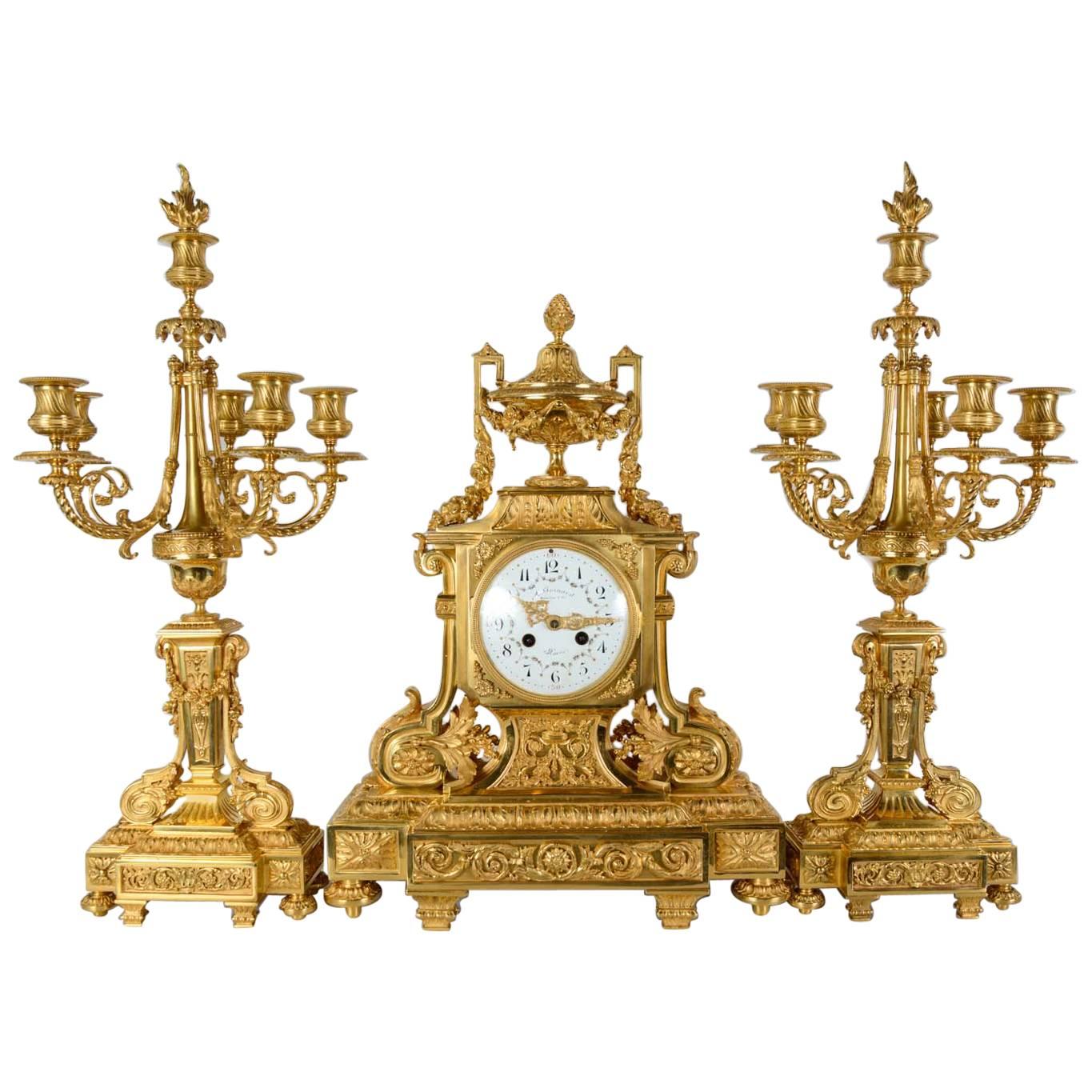 Mantel Clock Ornament For Sale