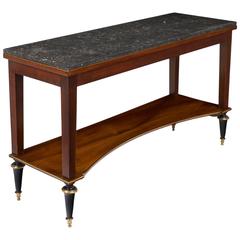 Louis XVI Mahogany Console with Marble Top Louis XVI Mahogany Console with Marble Top