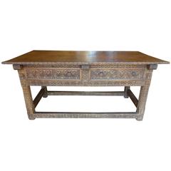 Antique Spanish Colonial Library Table