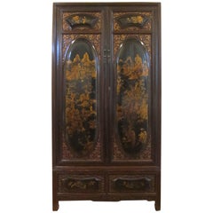 19th Century Gilt Painted Cabinet