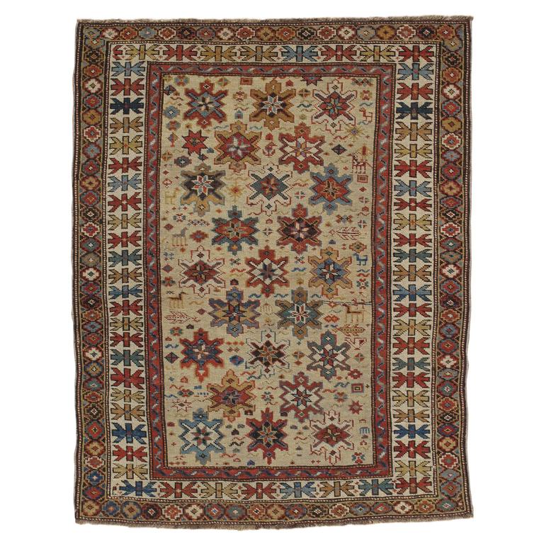 Antique Russian Shirvan Rug, Oriental Rugs, Russian Rugs at 1stdibs